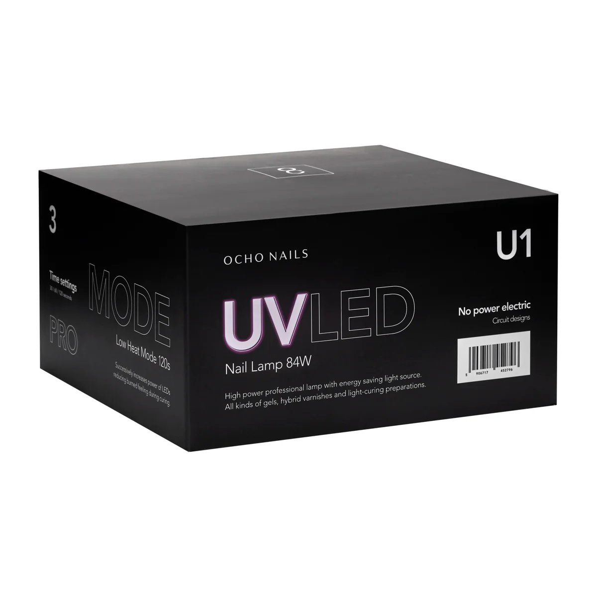 Ocho Nails 8 LED UV lamp black 84W - Image 2