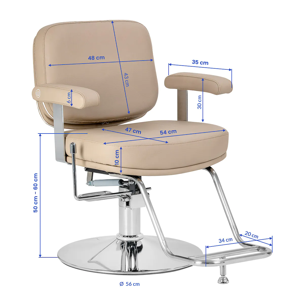 Omega Hairdressing Chair Astra Plus Beige - Image 10