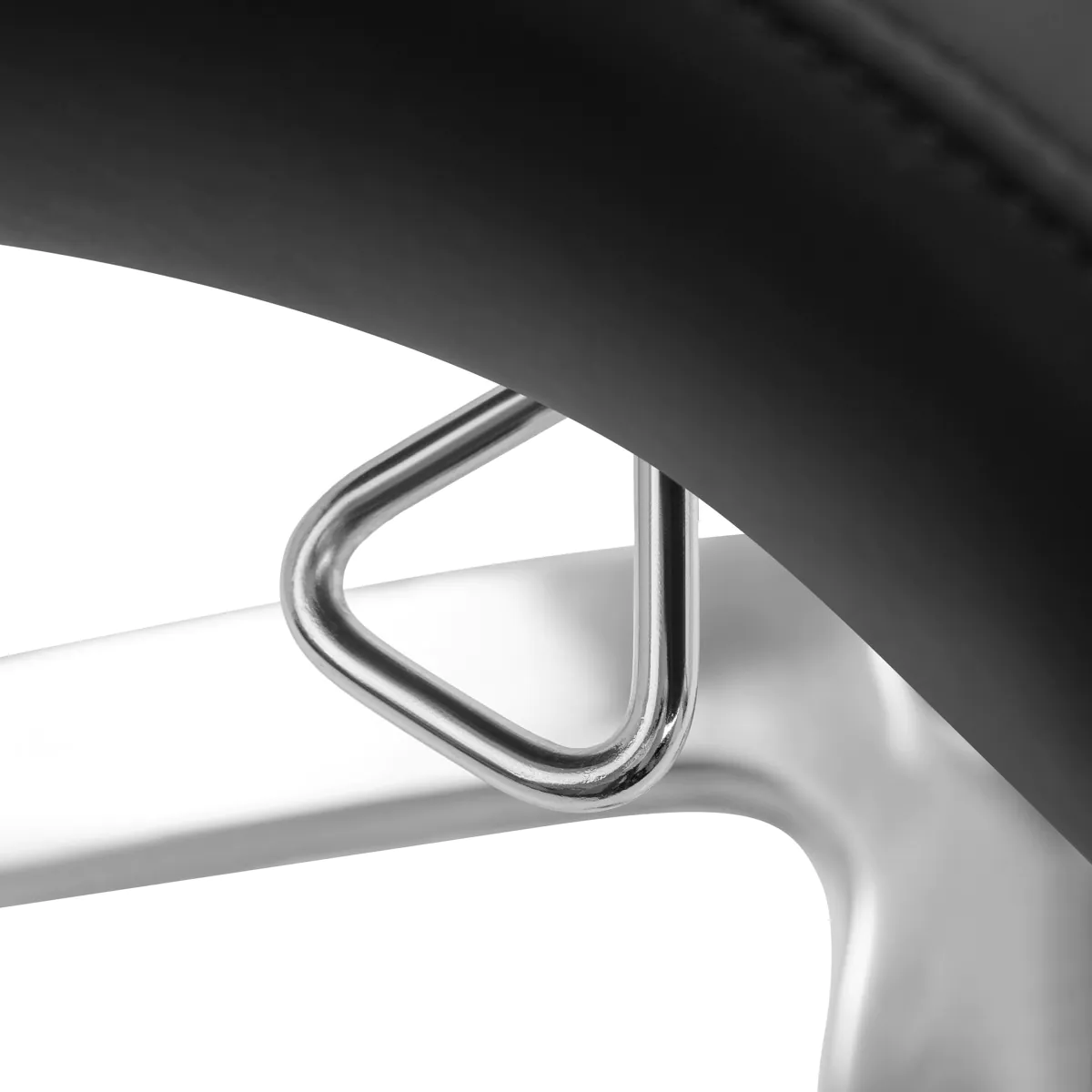 Omega Supremo Swivel Stool Black & Silver - Image 4