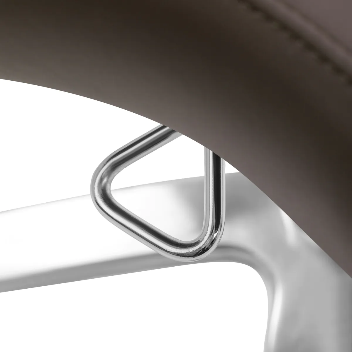Omega Supremo Swivel Stool Brown & Silver - Image 4