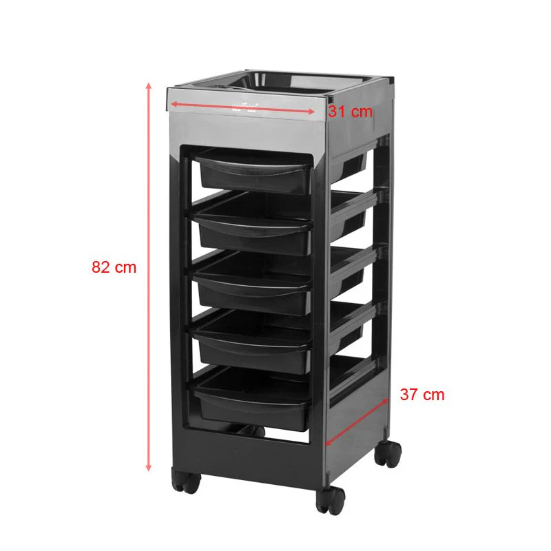 Gabbiano Hairdresser Trolley 048A Black - Image 2