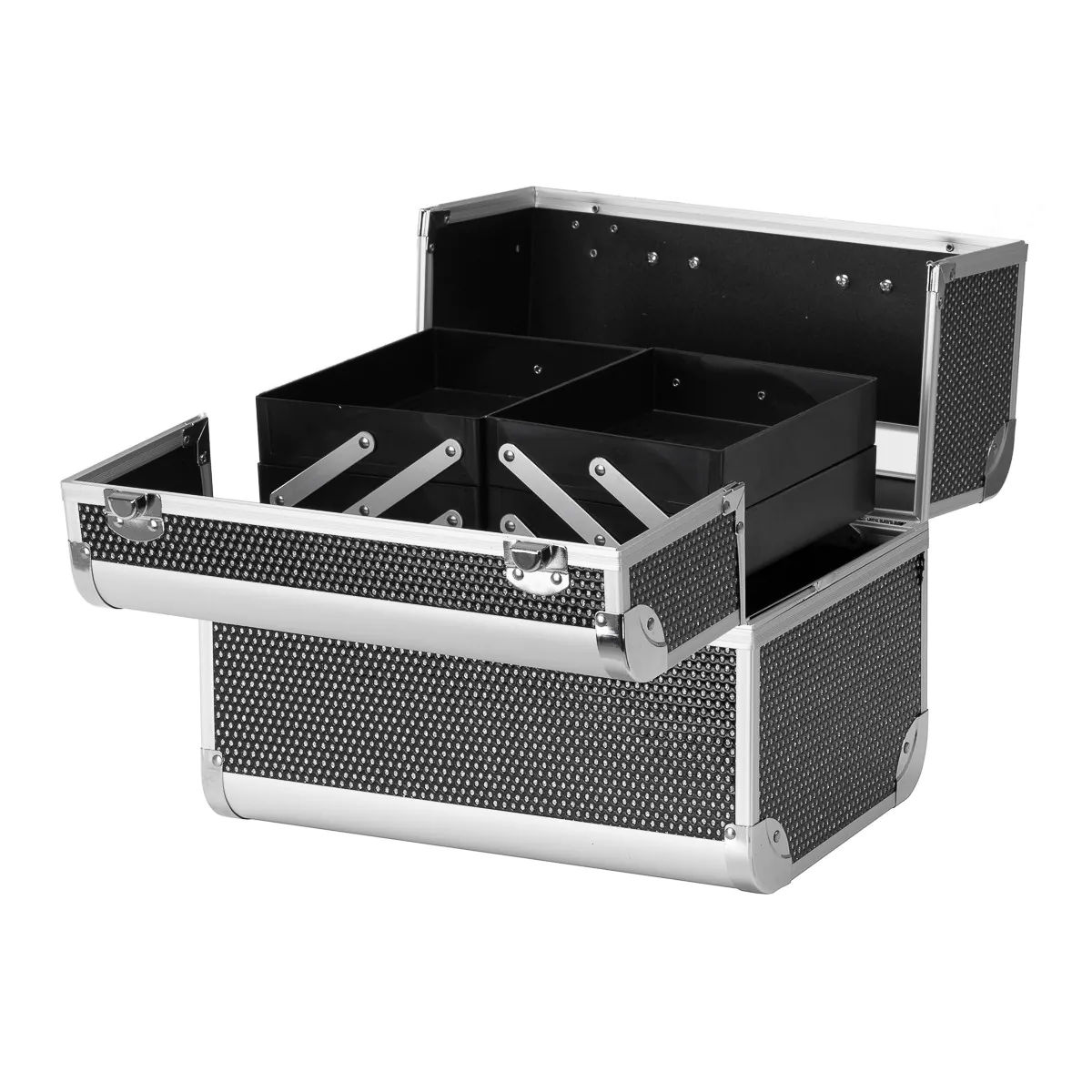 Professional Black Cosmetic Case 44 – Durable, Stylish Organizer for Mobile Stylists & Beauty Tools - Image 3