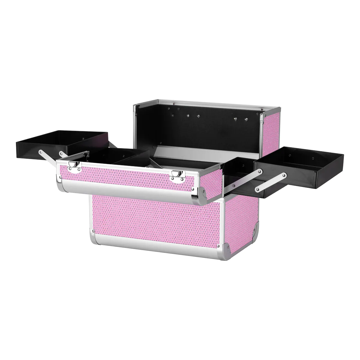 Professional Pink Cosmetic Case 44 – Durable, Stylish Organizer for Mobile Stylists & Beauty Tools - Image 4