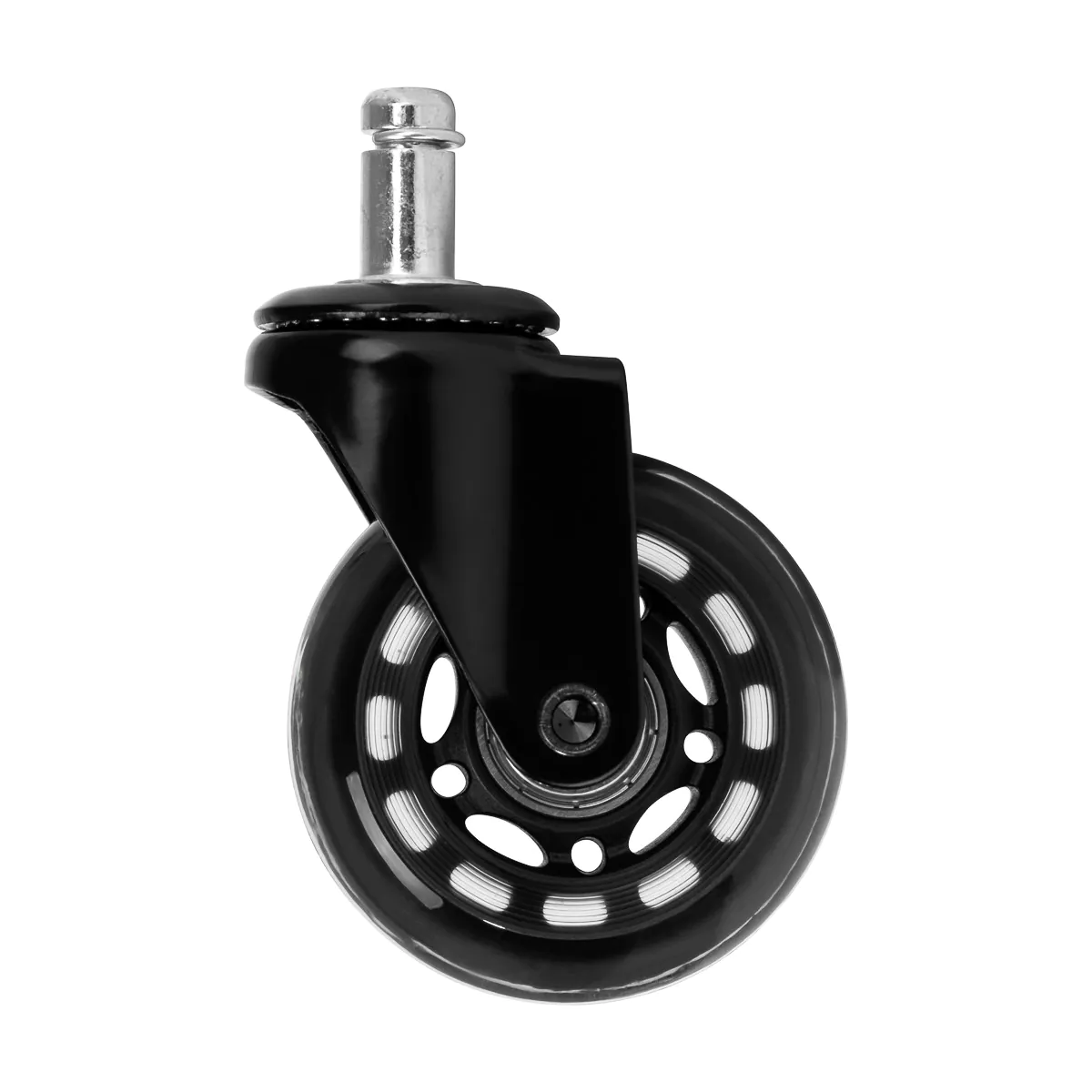 Roll Speed Stool Wheels Replacement Black Press-on Set - Image 3
