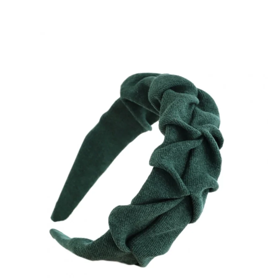 Roxie Collection Bottle Green Crinkle Headband - Image 2