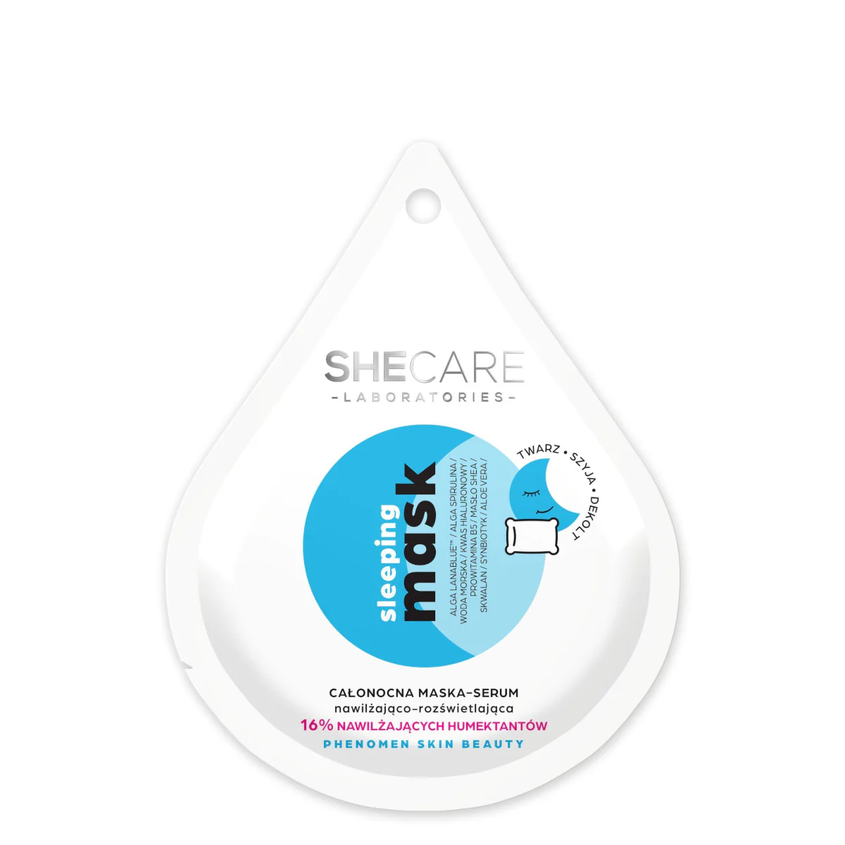 SHECARE Sleeping Mask - Serum All Night - Peeling Moisturising & Illuminating