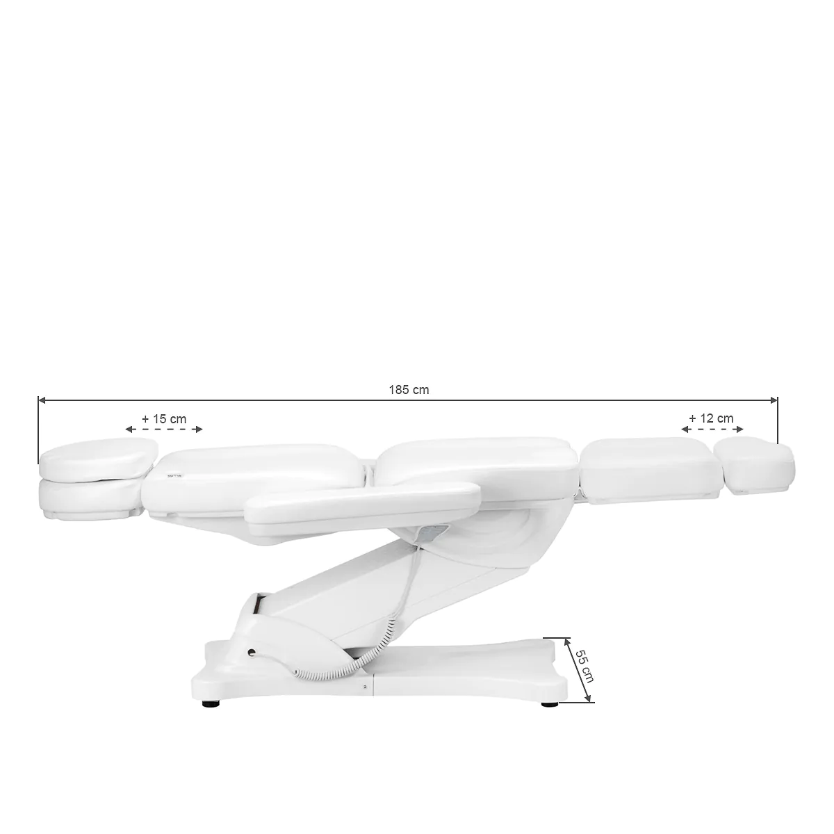 Sillon Electric Cosmetic Beauty Bed Classic 3 Motros with Heating White - Image 18