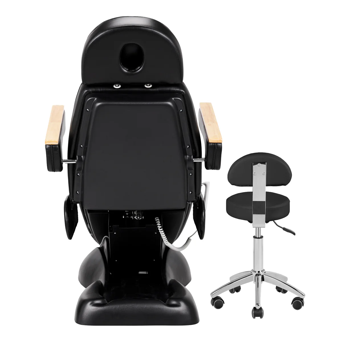 Sillon Electric Cosmetic Chair Lux 273B + Stool 304 Black - Image 9