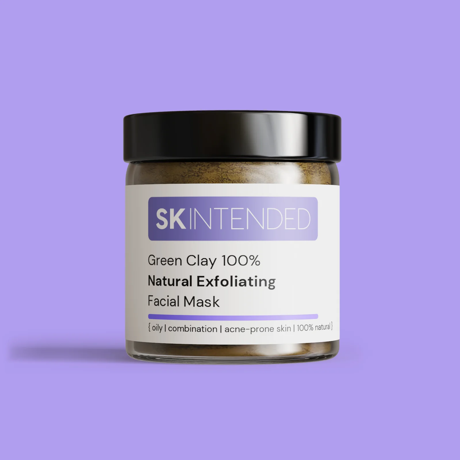 Skintended Green Clay 100% Natural Exfoliating Facial Mask