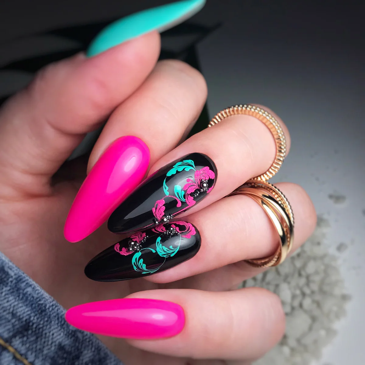 Slowianka Arter Painting Gel Neon Turquoise - Image 3