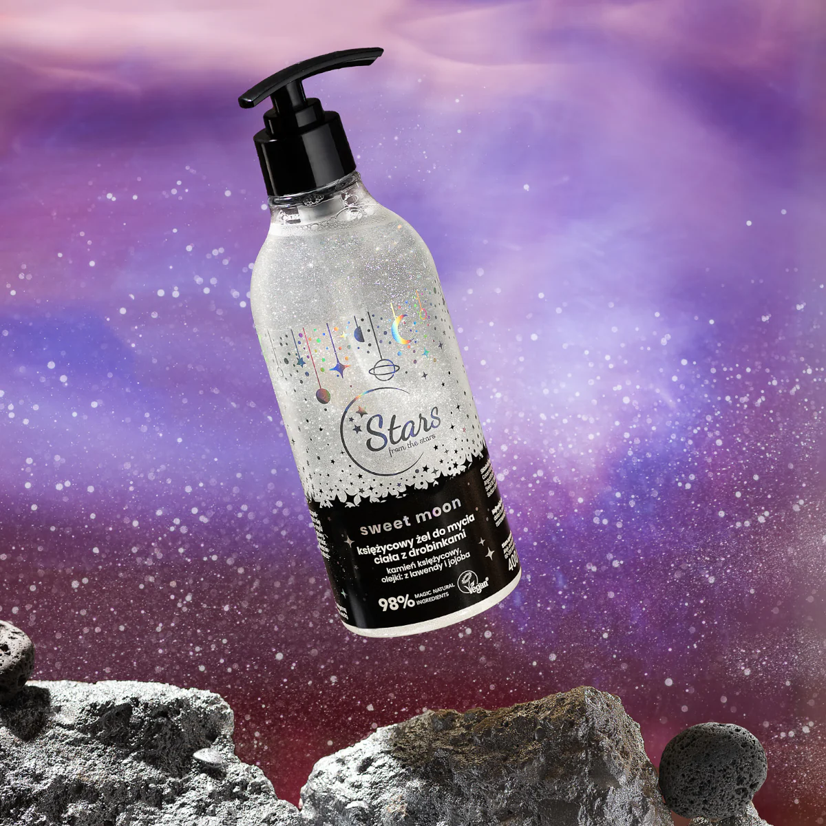 Stars Sweet Moon Lunar Body Wash Gel with Particles Glitter - Image 2