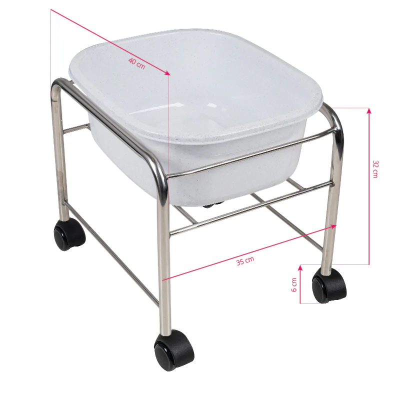ACTIVESHOP Straight pedicure tray with chrome wheels - Image 2