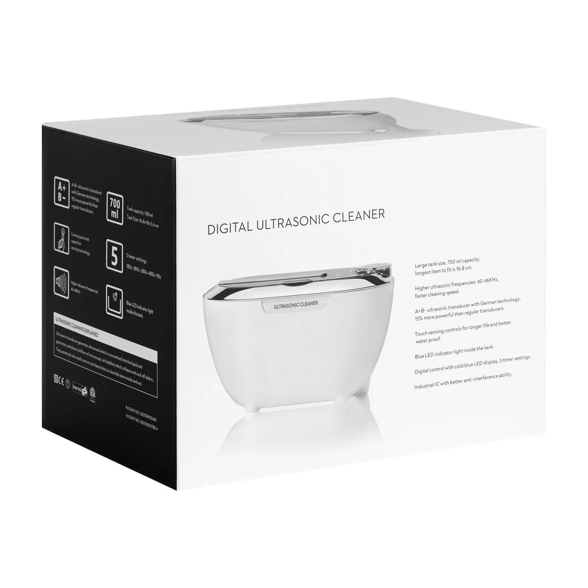 ActiveShop Ultrasonic Cleaner ACD-3840 Capacity 0.6L 31 W White - Image 2