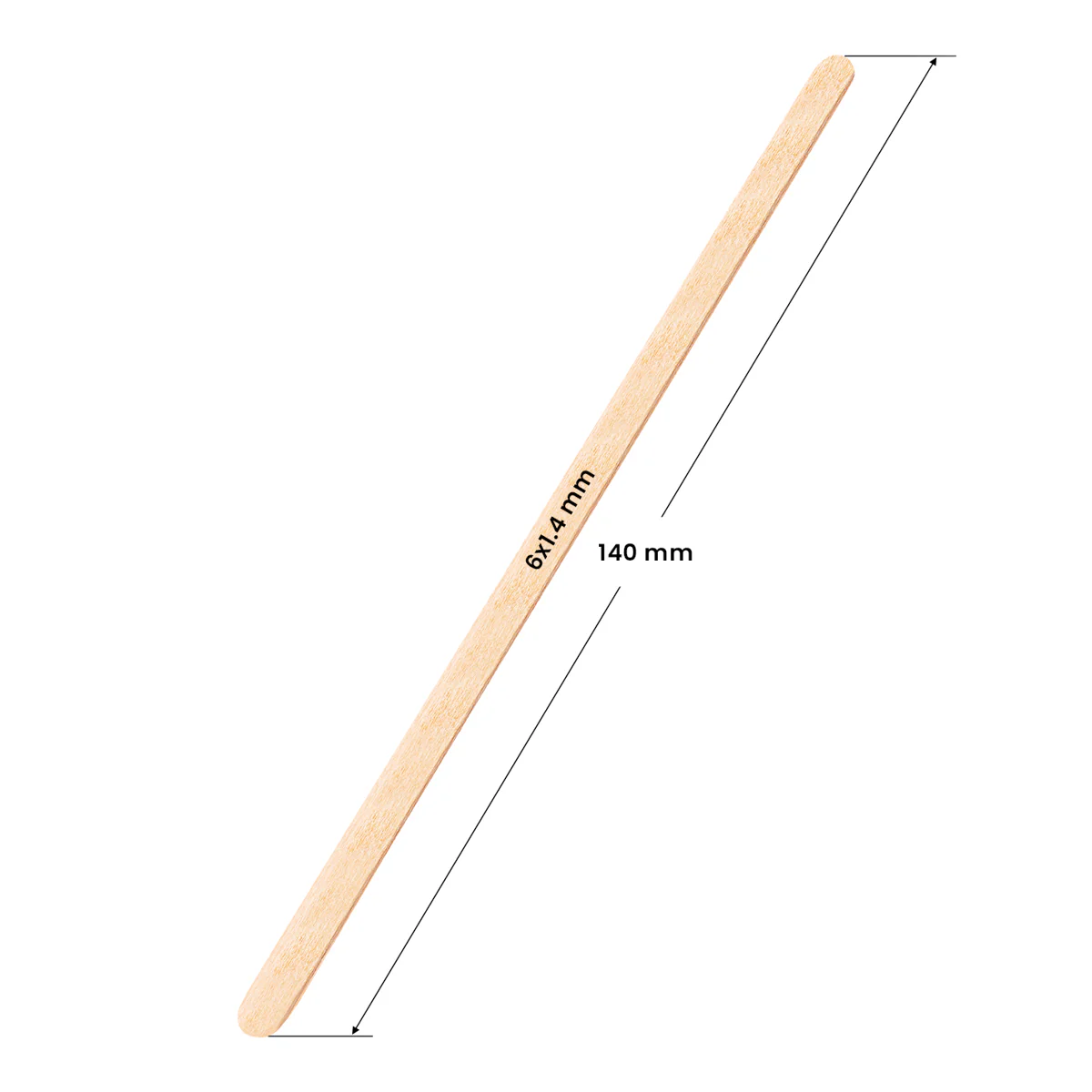ACTIVESHOP Wooden spatula, small 140x6x1.4mm - 150 pieces - Image 3